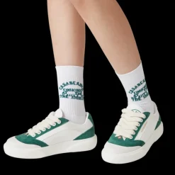 Women's Del Mar White & Green Sneaker