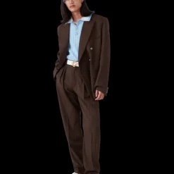 Wool Pleated Tailored Trousers