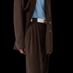 Wool Pleated Tailored Trousers