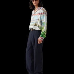 Wool Tailored Pleated Trousers