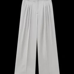 Wool Triple Pleat Tailored Trousers