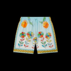 Yoruba Flowers Silk Shorts