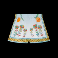 Yoruba Flowers Silk Shorts