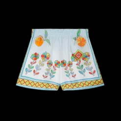 Yoruba Flowers Silk Shorts