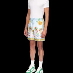 Yoruba Flowers Silk Shorts