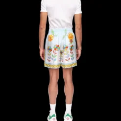 Yoruba Flowers Silk Shorts