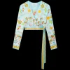 Yoruba Flowers Wrap Blouse