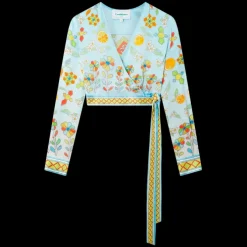 Yoruba Flowers Wrap Blouse