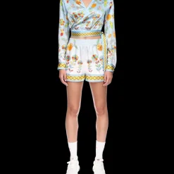 Yoruba Flowers Wrap Blouse