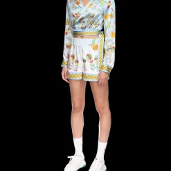 Yoruba Flowers Wrap Blouse