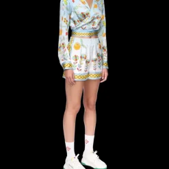 Yoruba Flowers Wrap Blouse