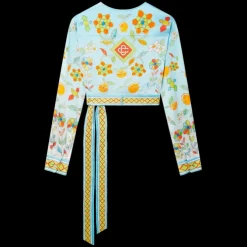 Yoruba Flowers Wrap Blouse